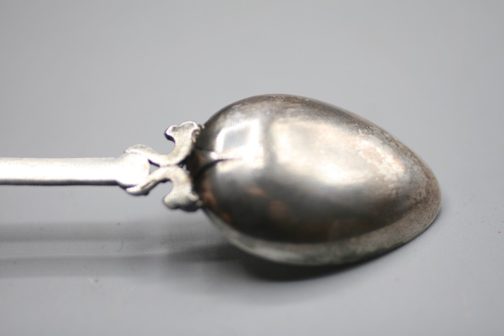 800 Silver Enamel Souvenir Spoon Z1