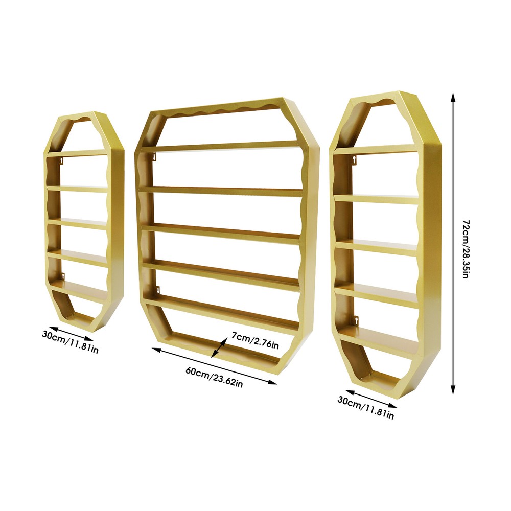 Wall Mounted Octagonal Storage Rack 200 Bottle Nail Polish Organizer Holder