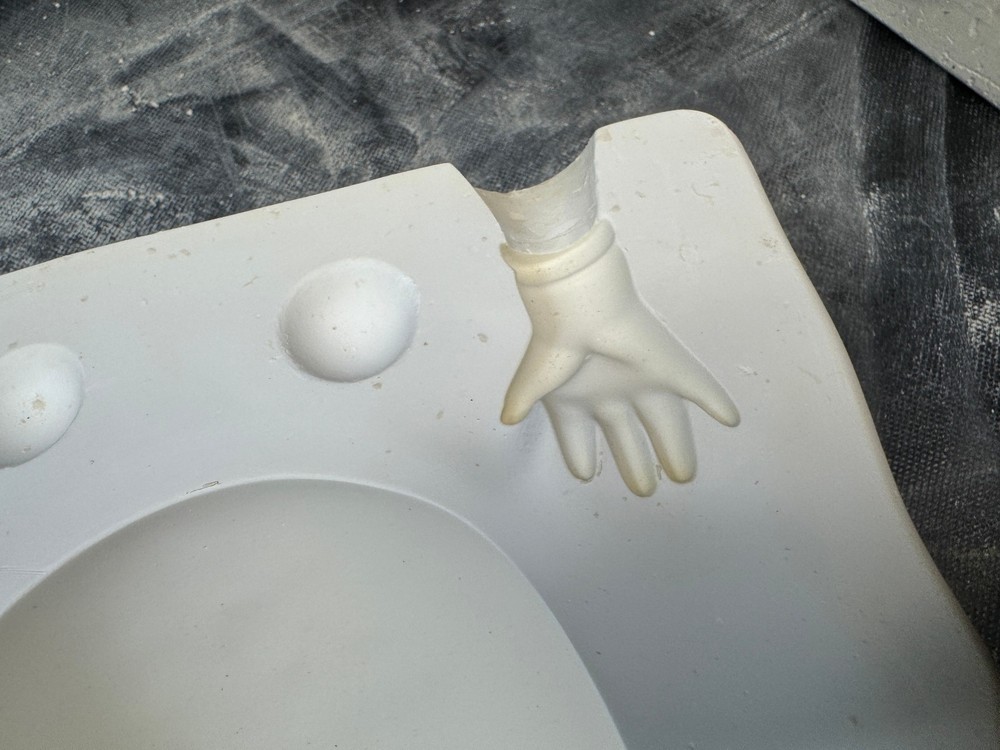 Bell Ceramic Casting Mold Doll Head & Hands Mold #2370