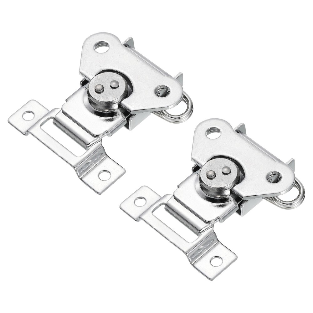 2Pcs Butterfly Twist Latch, 2.8" Alloy Spring Twist Latch, Silver
