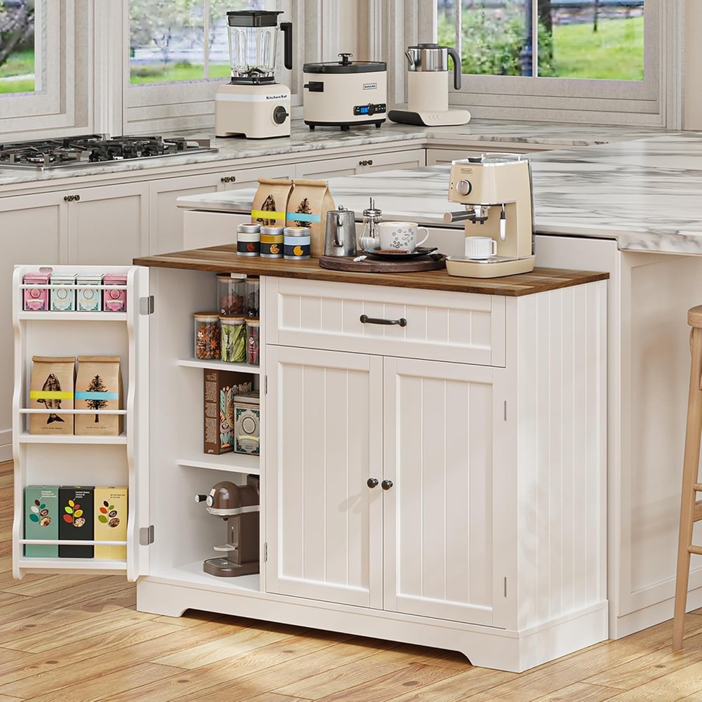 Kitchen Coffee Bar Cabinet with Storage Kitchen Sideboard Buffet Cabinet with...