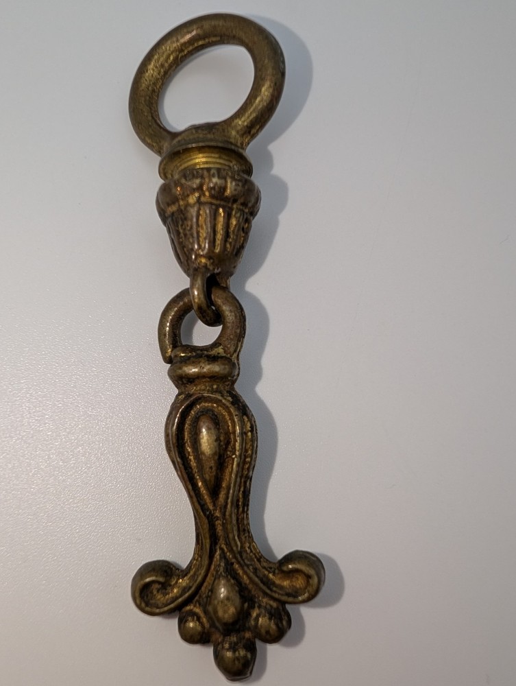 Antique/Vintage Ornate Brass Drop Drawer Pull & Extra Piece Decorative Hardware