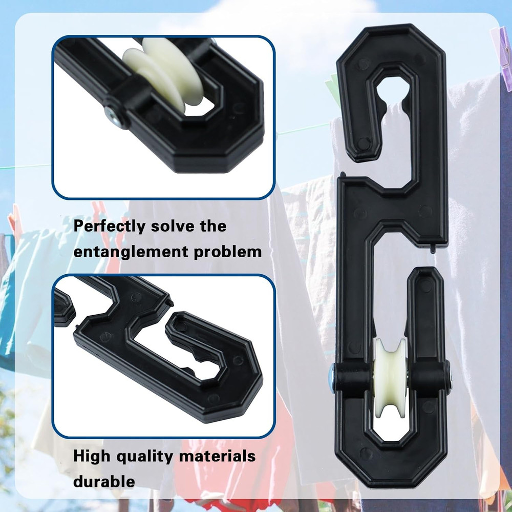 Plastic Aluminum Clothesline Separator Spreader Pulley Clothesline Pull