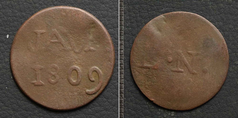 *Netherlands Indies Java Coin, 1 Duit 1809 Indonesia[E13475]8a8