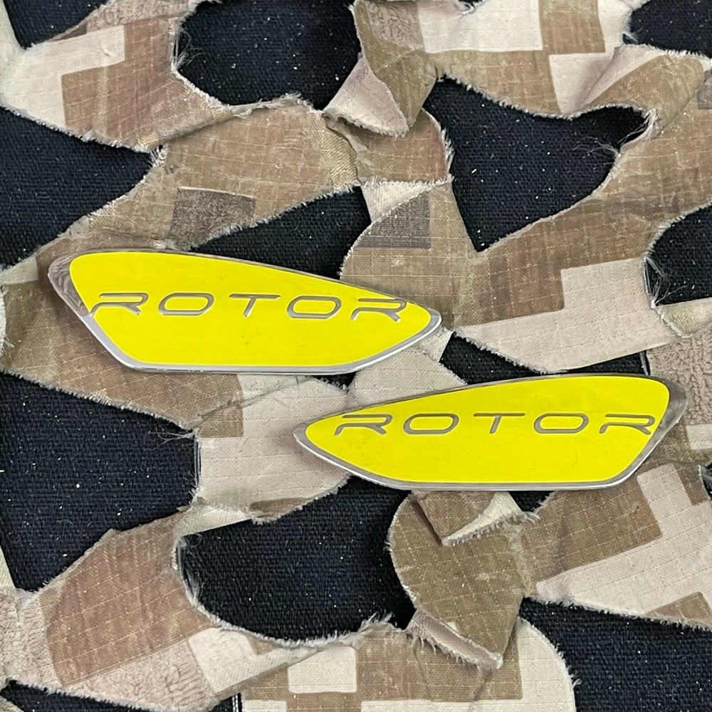 NEW Dye Rotor Bottom Shell Logo Set - Left & Right - Yellow