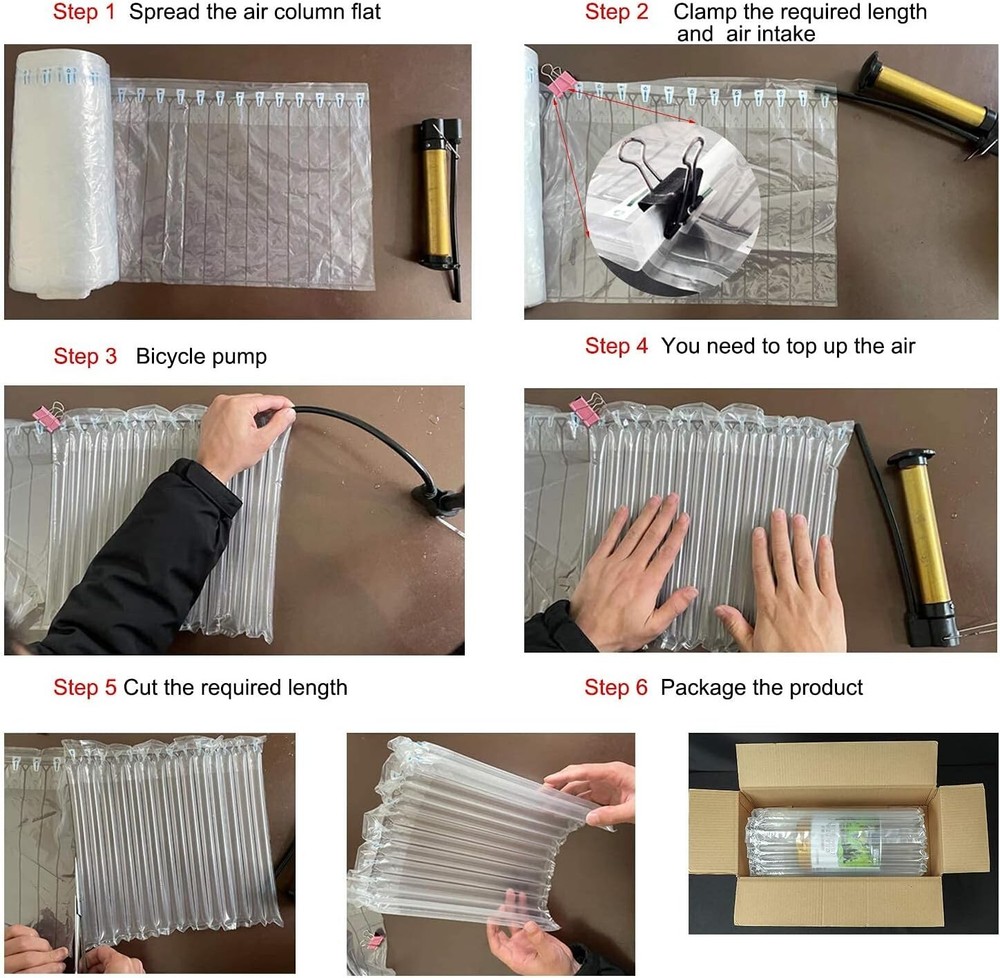 Versatile 12" x 144ft Inflatable Bubble Wrap with Free Pump for Fragile Items