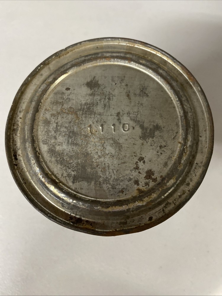 Vintage Tin Can - approx 4 3/4 Tall & 4 5/8 Diameter - surface denting