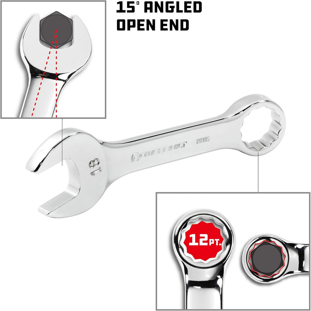 640204 Metric Stubby Combo Wrench Set, 7 Piece