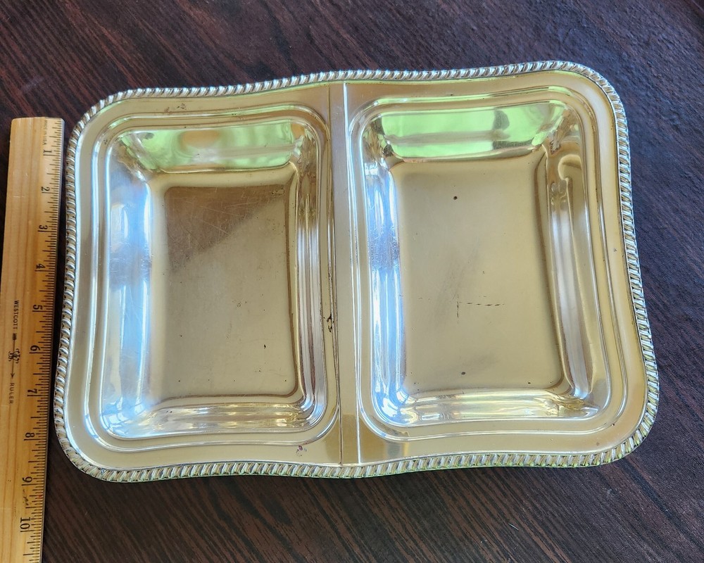 VTG Silverplate 3135A Dual Covered Server Crescent Silverware MFG Co. Vegetable