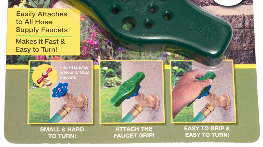 Faucet Grip Handle Attachment For Easy Turning Hose Water On Off Outdoor 2-PACK