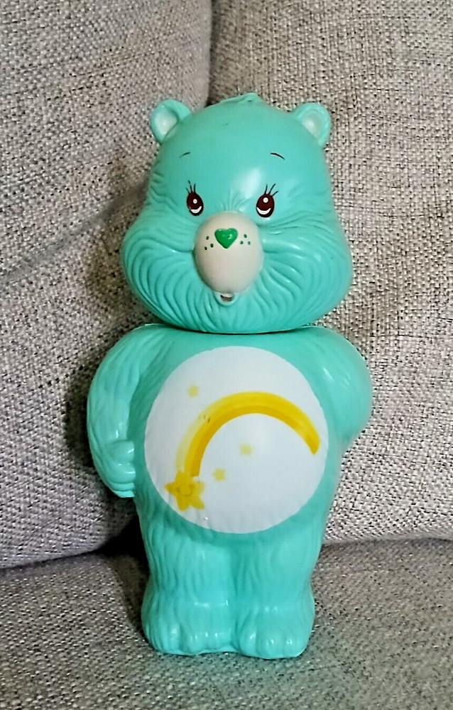 VINTAGE CARE BEARS WISH BEAR EMPTY BUBBLE BATH BOTTLE