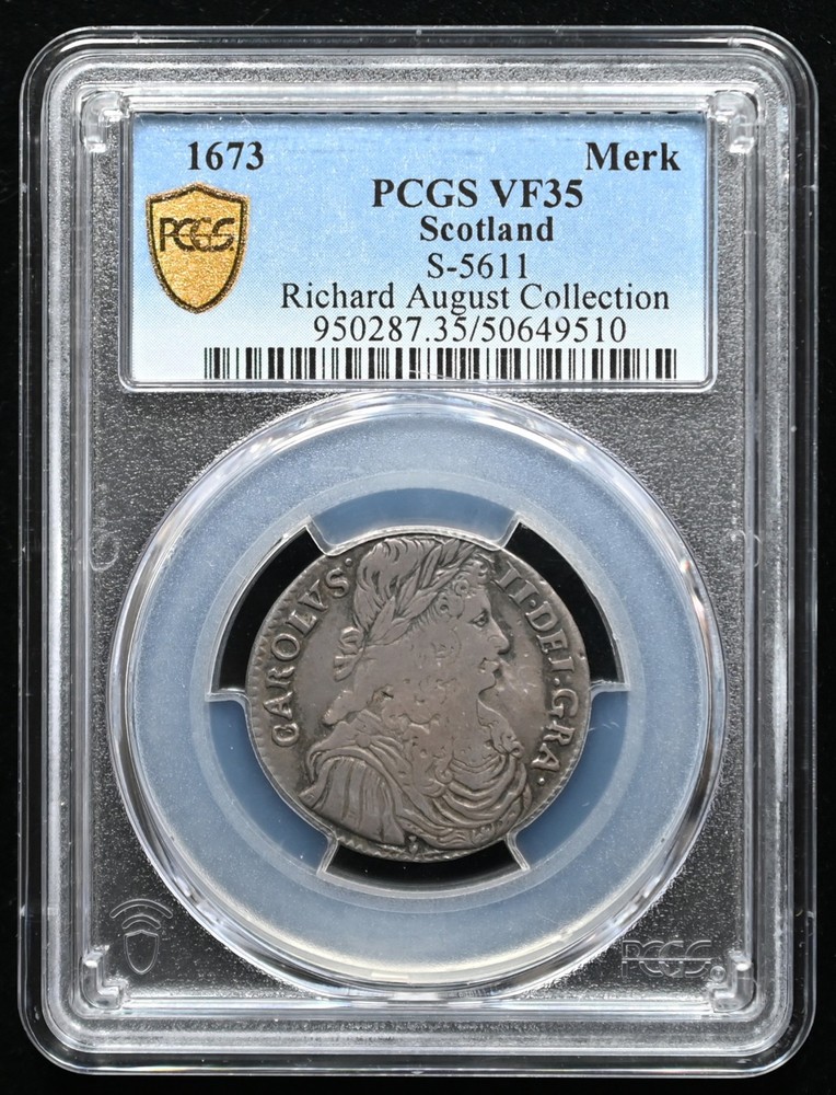 1673 SCOTLAND MERK PCGS VF35