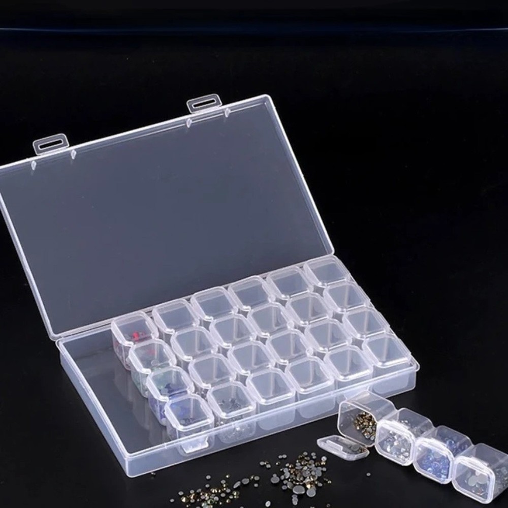 56 Compartment Storage Box Safe Closure Transparent Compact Multi-purpose