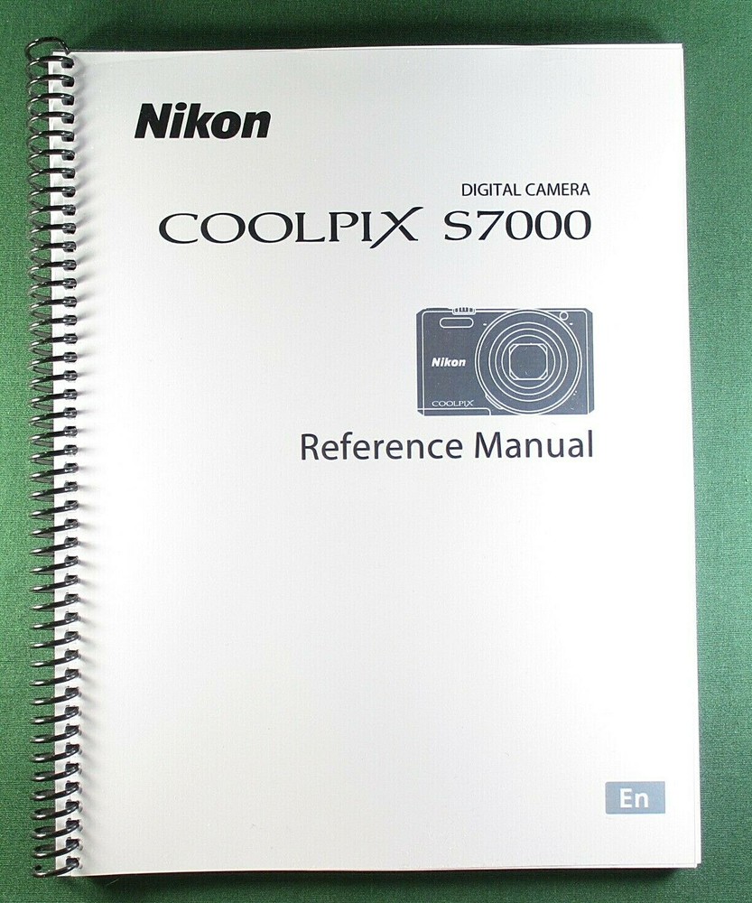 Nikon CoolPix S7000 Instruction Manual: 180 Pages & Protective Covers
