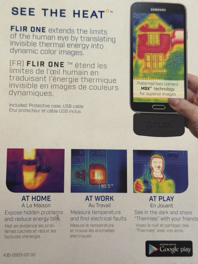 FLIR ONE Thermal Imaging Camera Gen 1 Android Micro USB Complete Tested