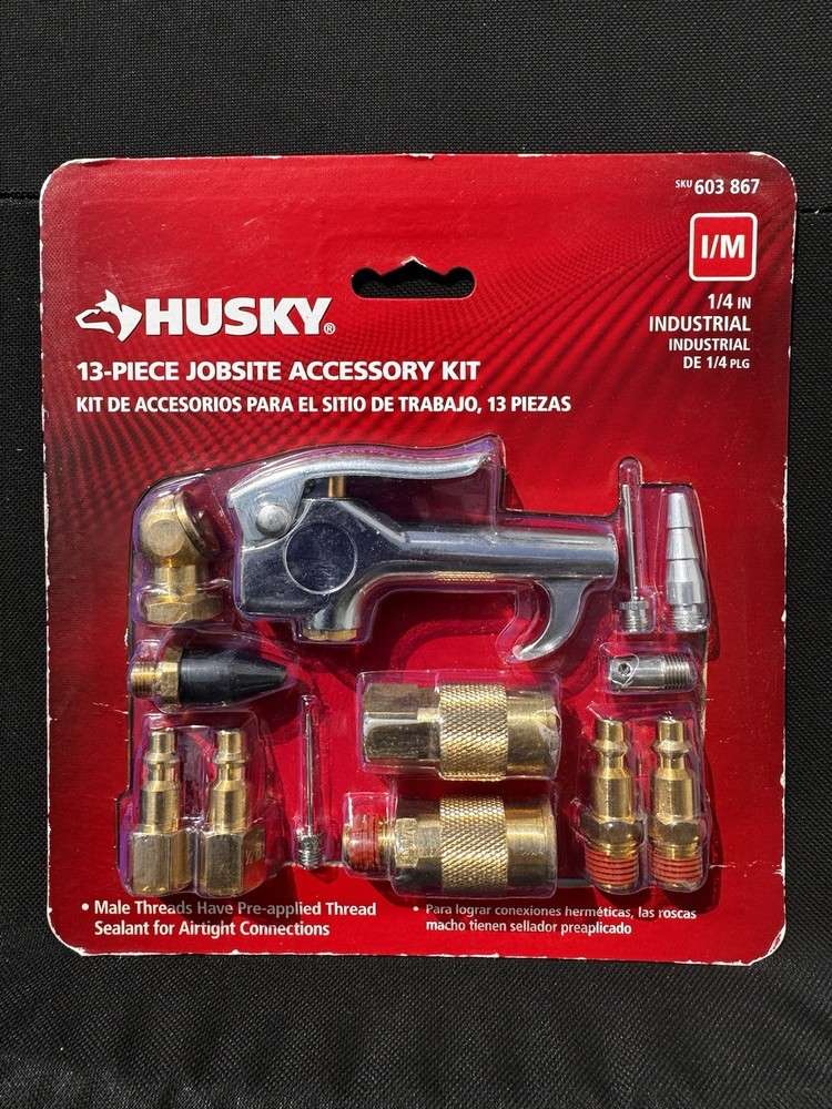 Husky 12-piece air tool accessory kit-compressor setup (603-867) BRAND NEW