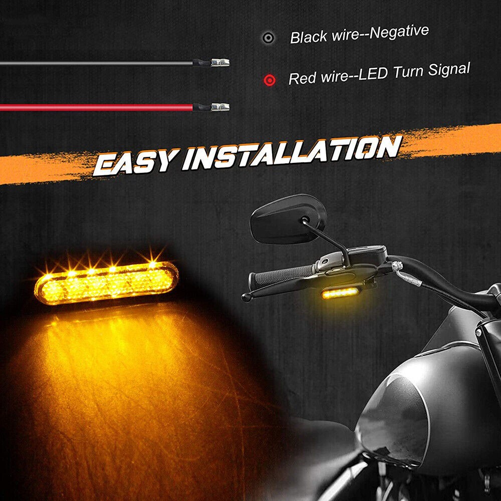 Front Handlebar LED Turn Signals Blinker 1PAIR Fit For Suzuki Boulevard