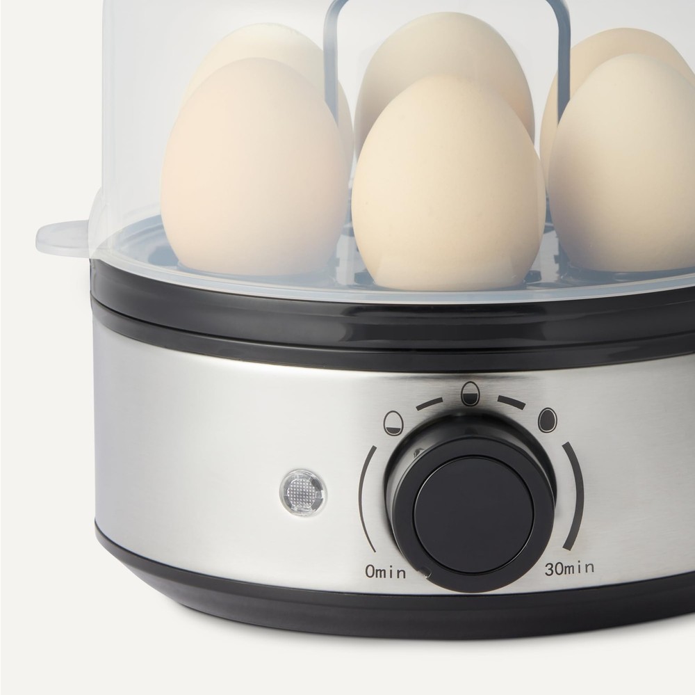 Amazon Basics Electric Egg Cooker for Hard-Boiled Eggs, 7-Egg 7-Egg, Black