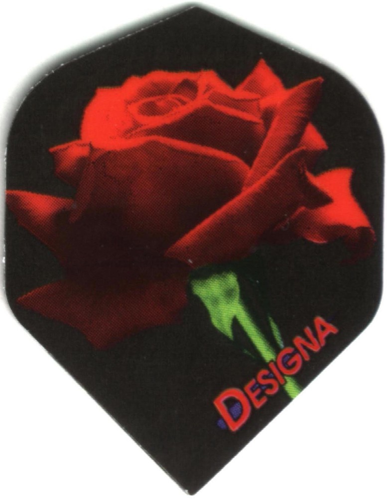 RED ROSE Dart Flights: 3 per set