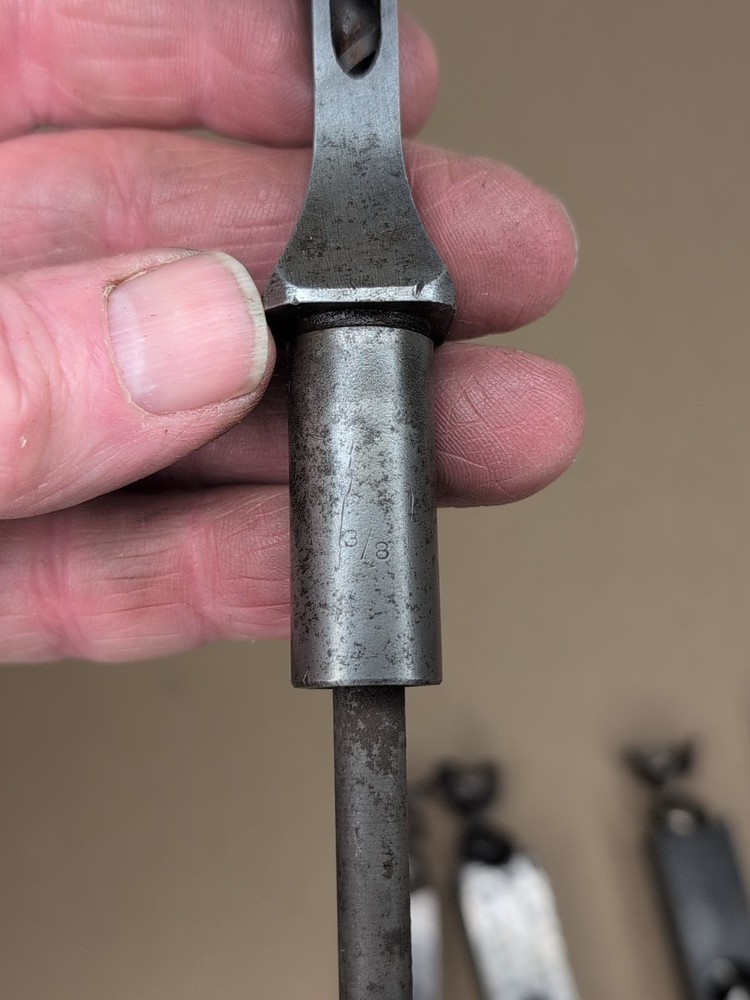IV619 Vintage Square Mortising Chisel Bits,(2) 3/4”, (1) 7/16”, (1) 3/8” + Extra