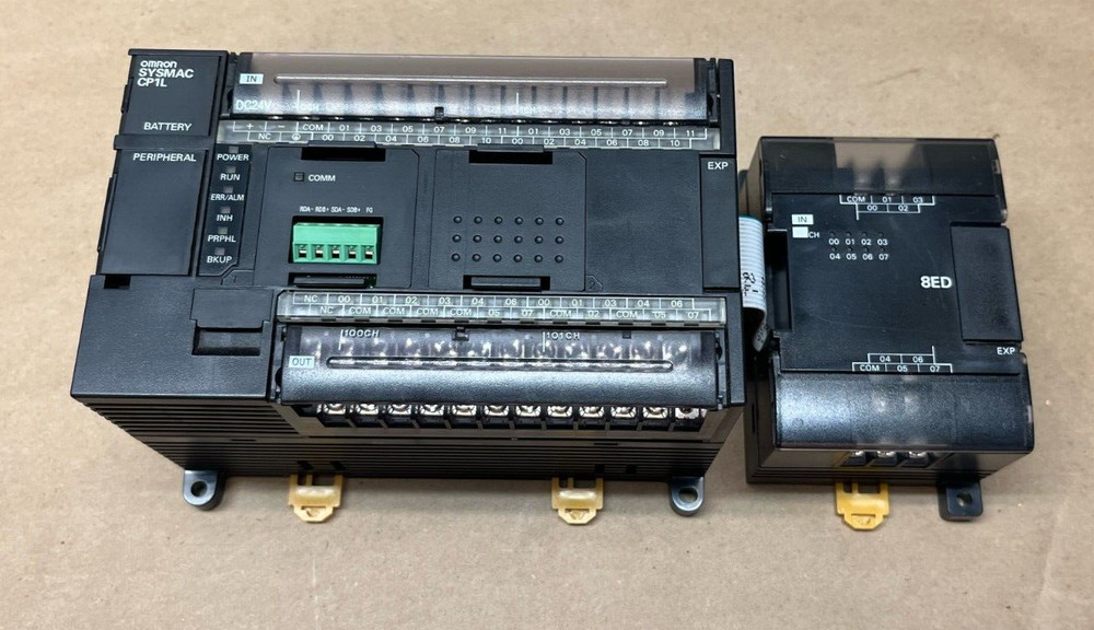 Omron CP1L-M40DT1-D Programmable Controller w/ CP1W-8ED Expansion Module
