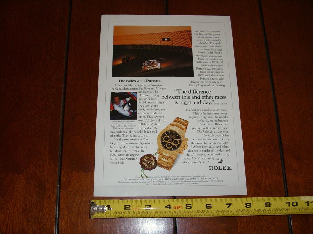 ROLEX DAYTONA ORIGINAL 1999 AD