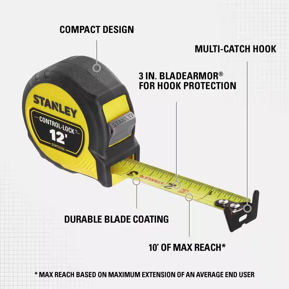 12 Ft. Control Lock Tape Measure
