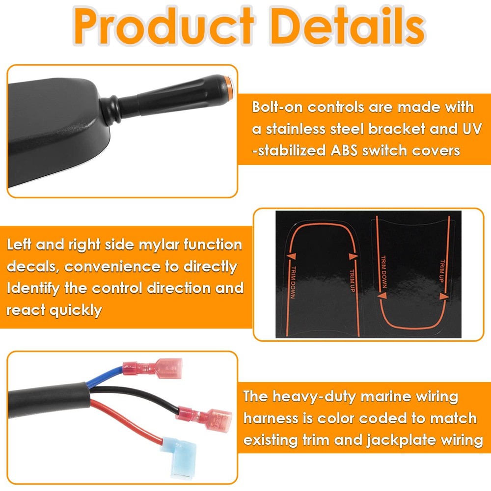 For PT2000-2P Seastar Hydraulic Pro Blinker Trim Jack Plate Dual Control Switch