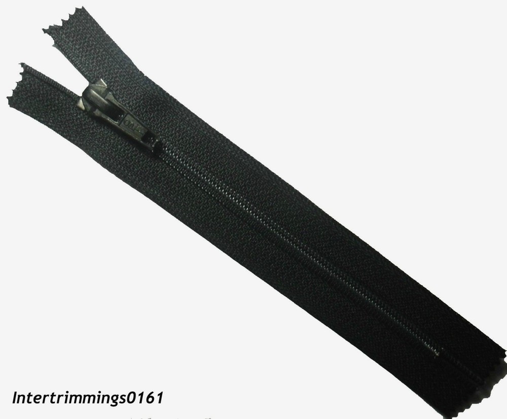 OPTI ZIP, BLACK , 6"/15 CM, NYLON TEETH ,CLOSED END, NUMB 5