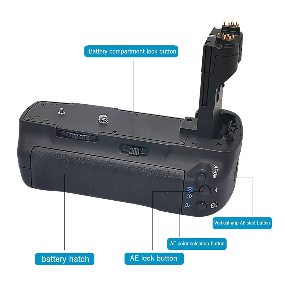 Preminum Plastic BG-E6 Vertical Battery Hand Grip for Canon EOS 5D Mark II 5DII