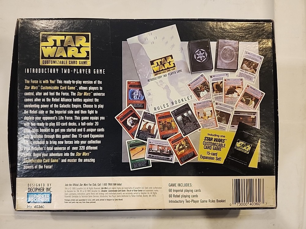 Star Wars CCG Premiere Introductory Two-Player Game Complete Excellent 1995