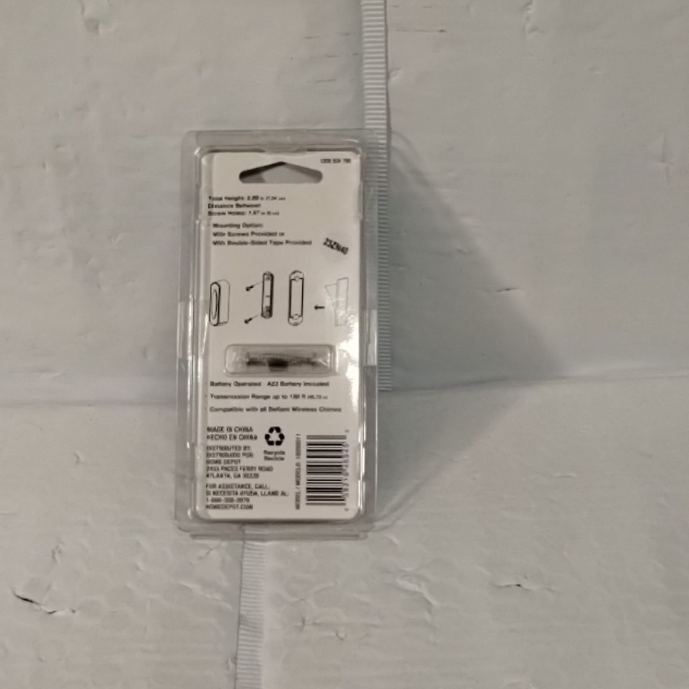 Defiant Wireless Battery Operated Doorbell Push Button, Black
