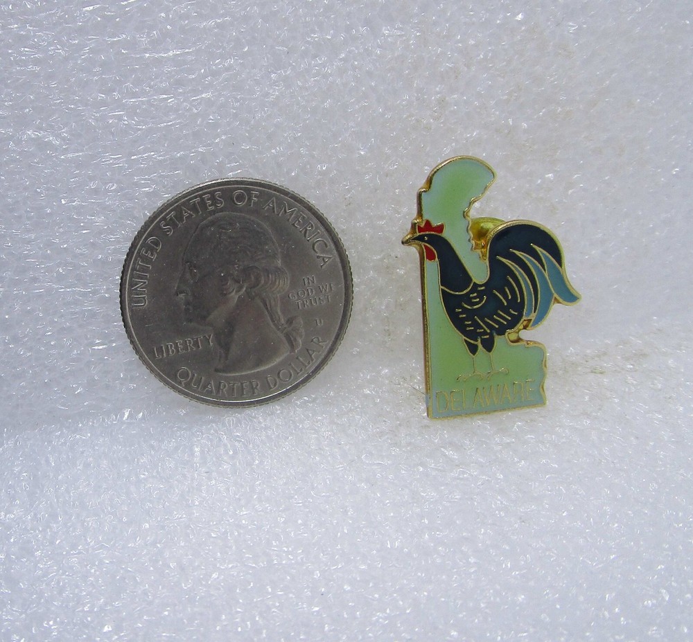 State Of Delaware Rooster Pin