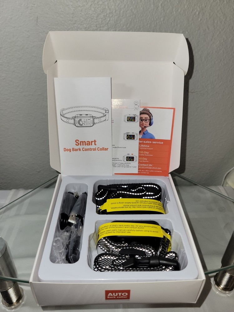 Smart Barking Dog Collar Intelligent Waterproof Bark Control Device Set 2 Pack