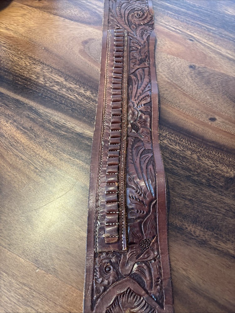 Western Cartridge Belt Hand Tooled