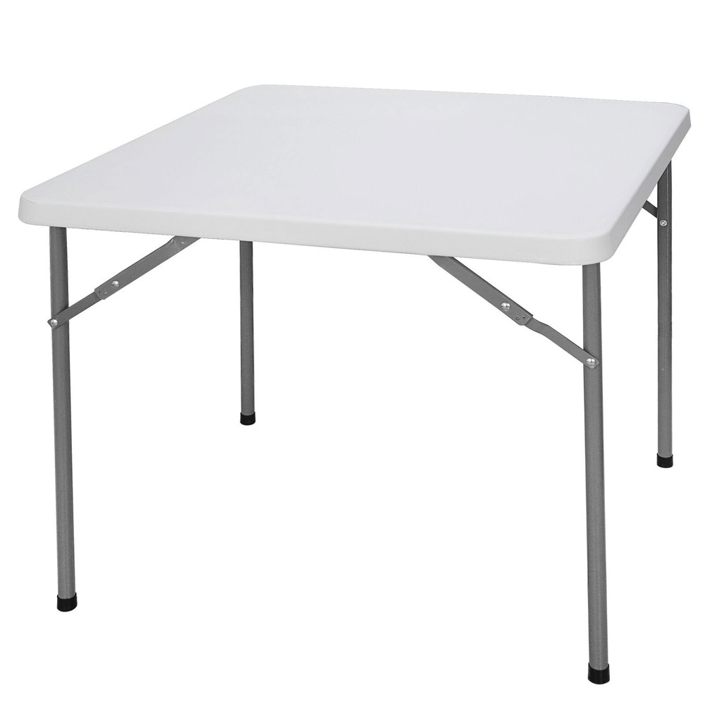4PCS 3ft Portable Folding Table Plastic Table Square Card Utility Camping Table
