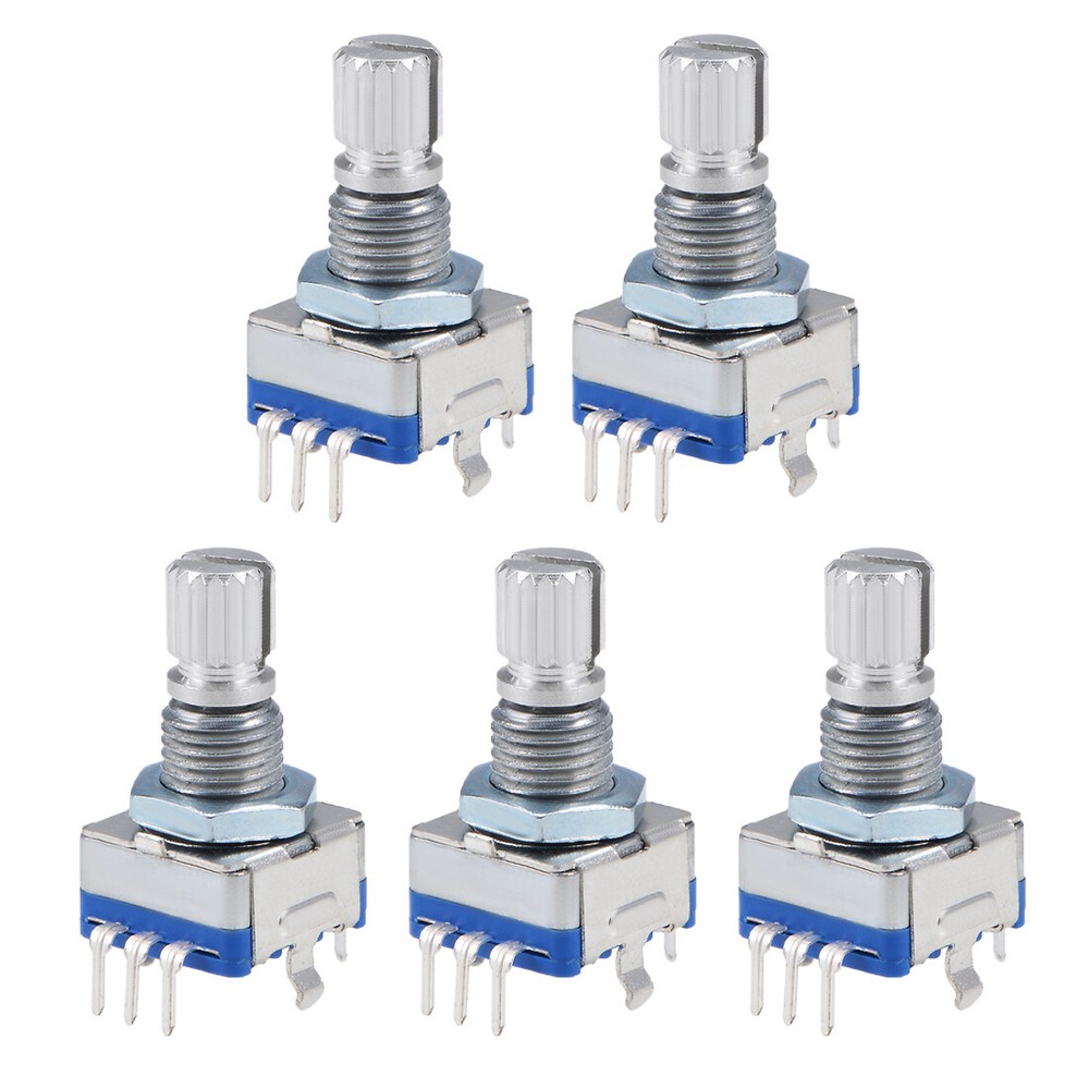 5pcs 360 Degree Rotary Encoder Code Switch Digital Potentiometer EC11 5 Pins