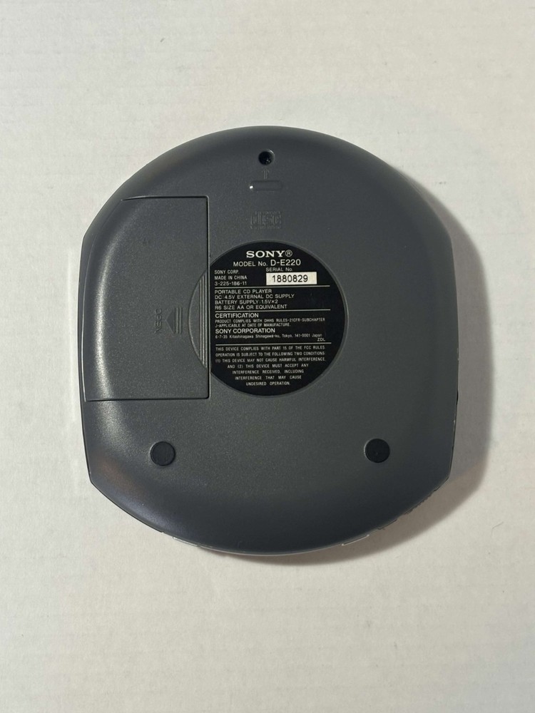 Sony CD Walkman D-E220 ESP Max Portable CD Player For Repair, No Disc Error