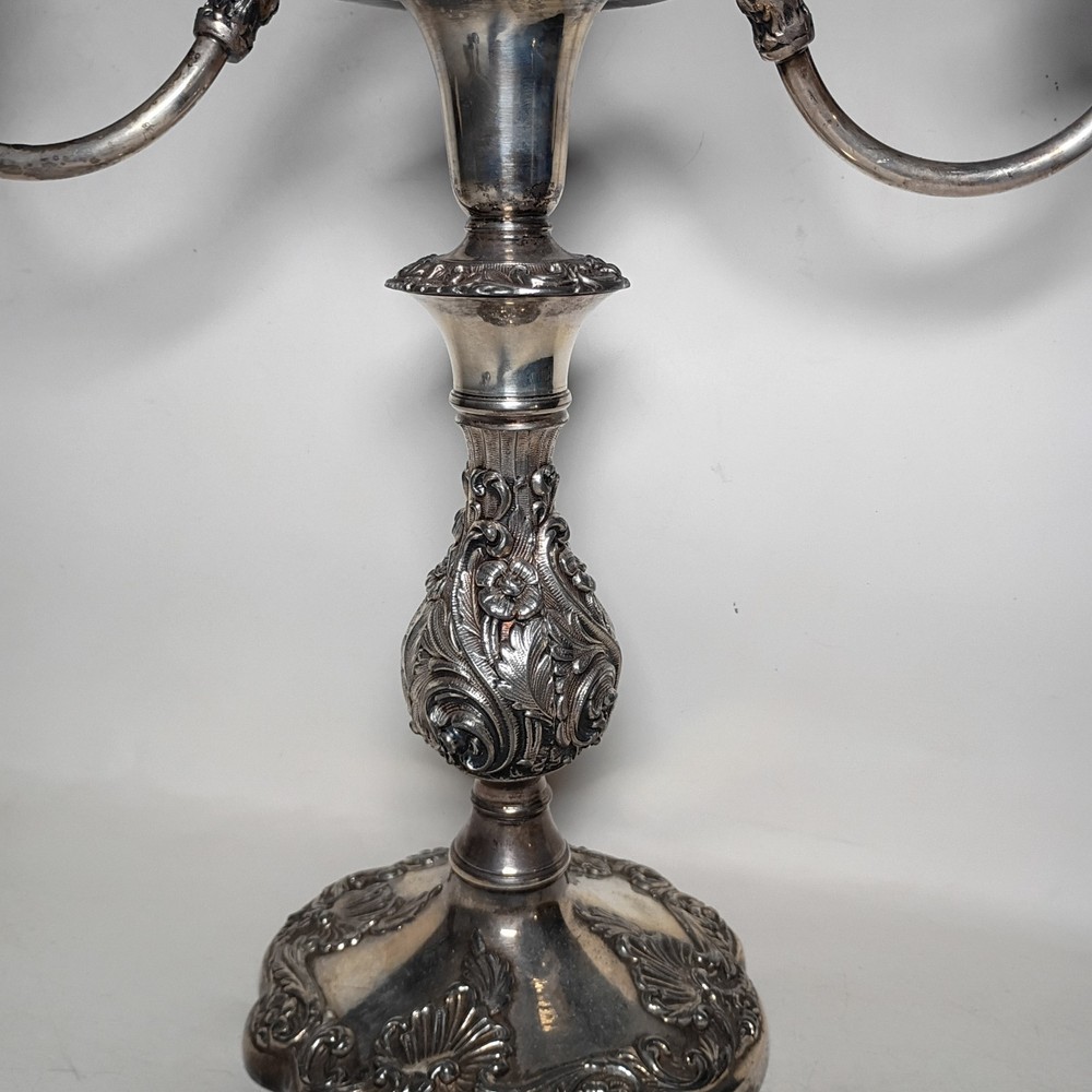 Large Ornate Candelabrum Silverplate Sheffield Silver Co 1930