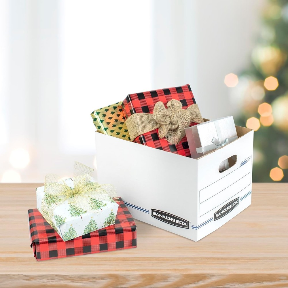 12 Pack Standard Duty File Storage Boxes Standard Assembly Removable Lid