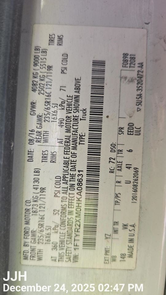 CONTROL PANEL OEM 16-19 FORD TRANSIT25 1YR WRNTY