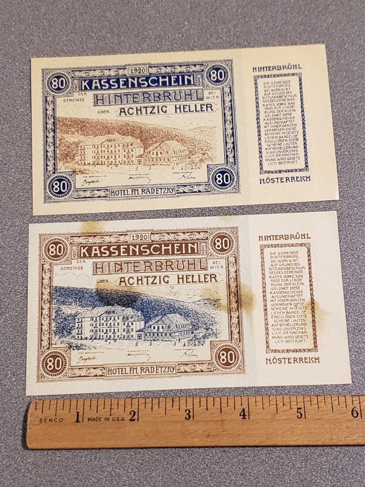 (2) Vintage Australian Notgeld