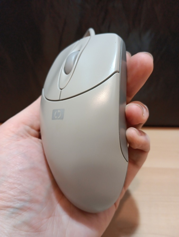 Vintage HP Hewlett Packard Model M-UB48 Computer Ball Mouse Tested Working USB