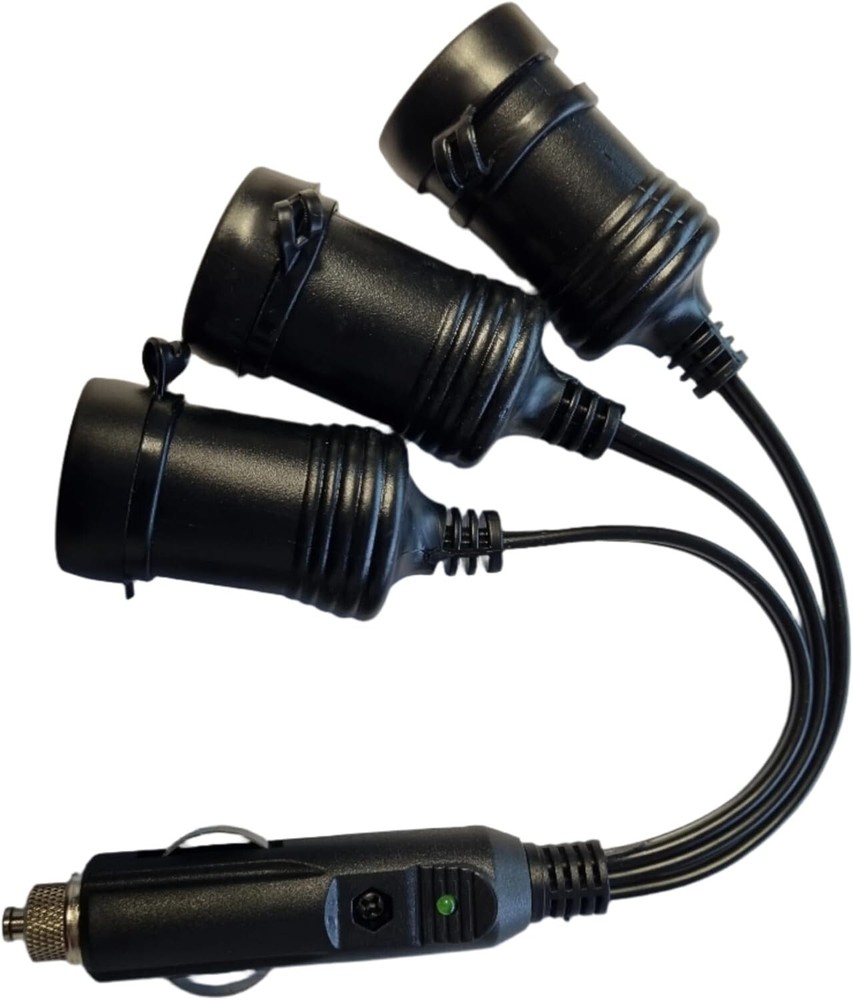 Cigarette Plug To Triple Sockets - 10 Amp