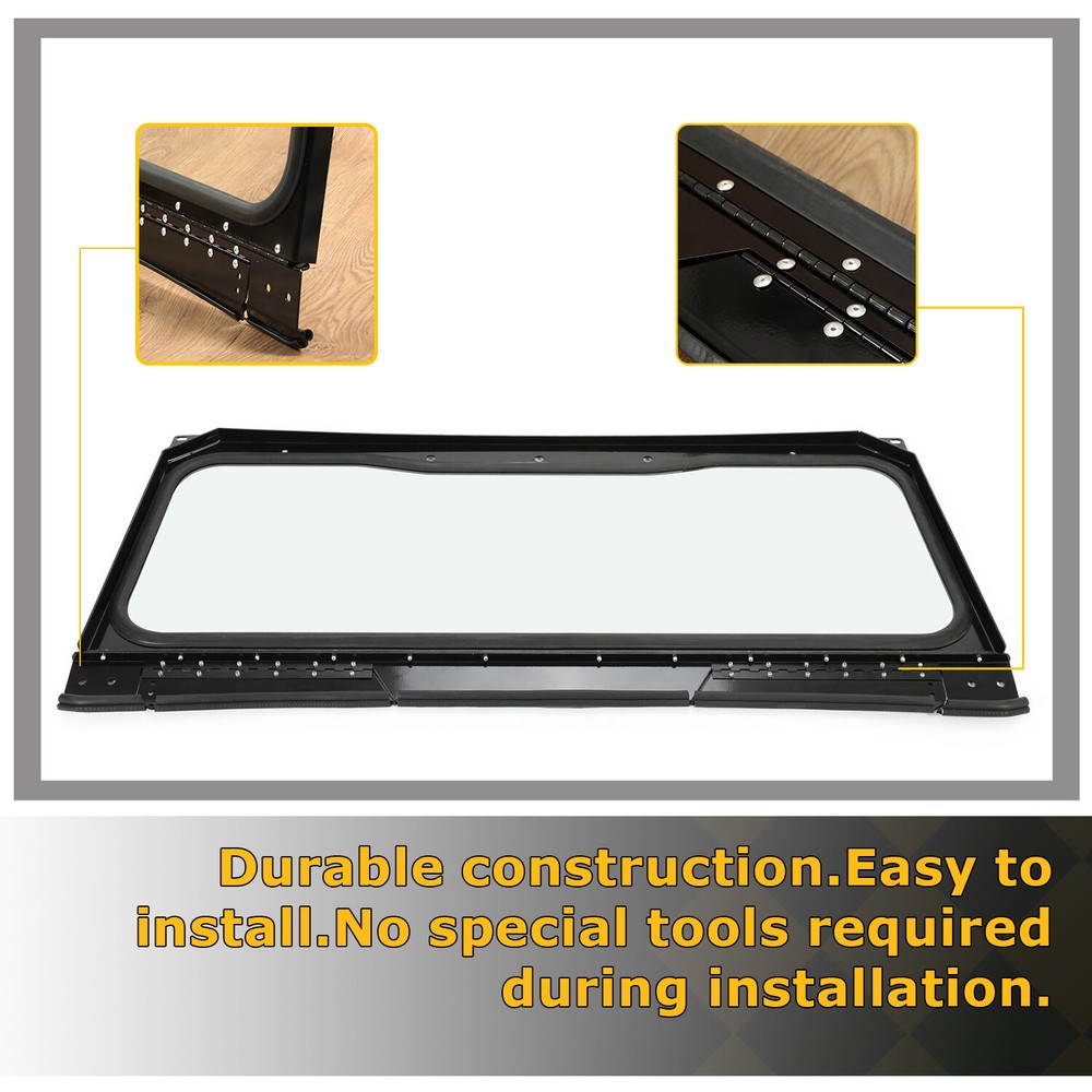 Folding Glass Front Windshield For 2020 POLARIS GENERAL XP 1000 & XP 4 1000