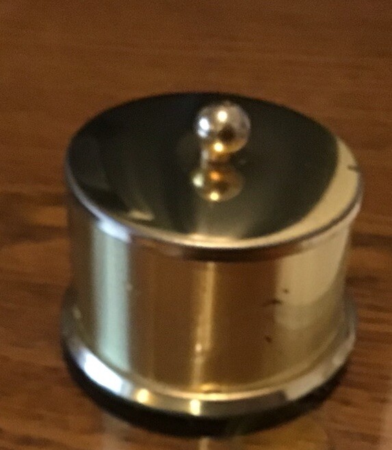 Vintage Stamp Dispenser Brass Postage Roll Holder