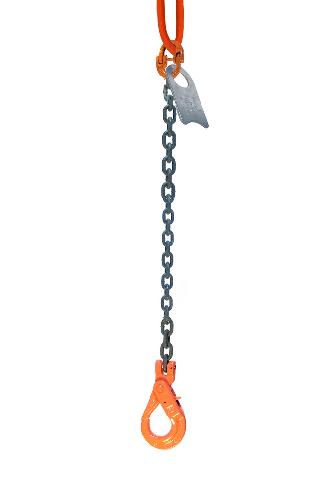 Chain Sling - 1/2" x 6' Single Leg with Positive Locking Hook -  Grade 100