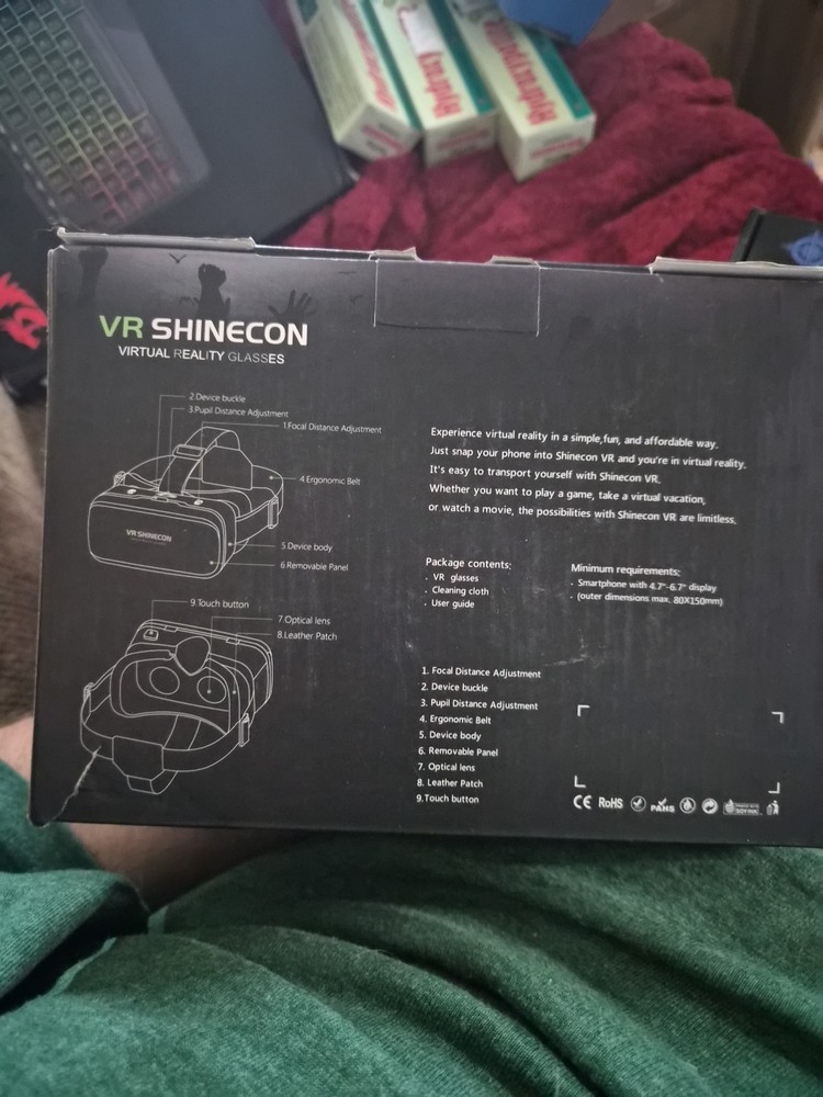 VR Shinecon Virtual Reality Glasses 3D Headset New