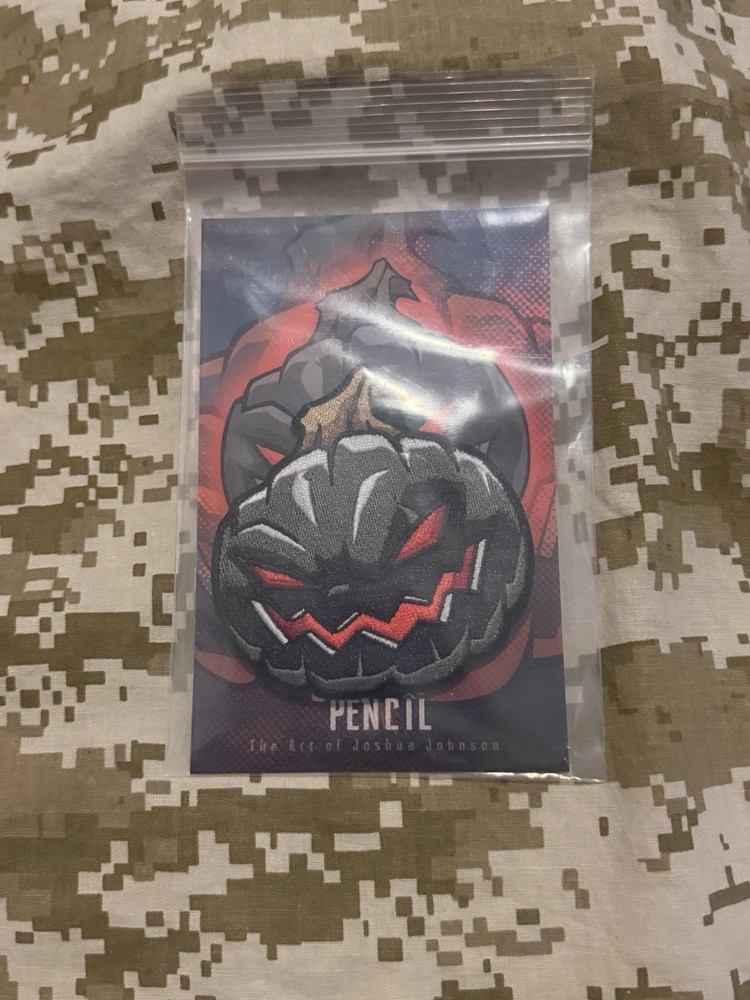 The Grumpy Pencil, Grumpy O' Lantern Dark Pumpkin Embroidery Patch