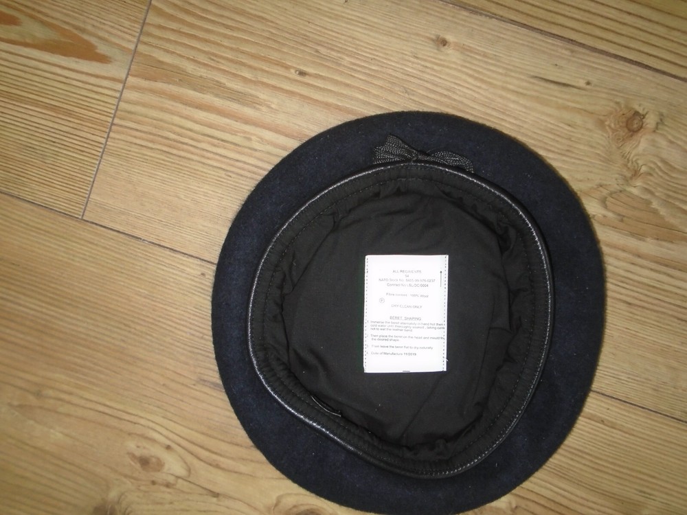 ARMY REGIMENTS NAVY BLUE BERET VARIOUS SIZES BRITISH ARMY ISSUE